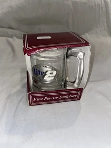 2001 NASCAR Rusty Wallace #2 Miller Lite Glas feines Zinn Emblem Becher Neu im Karton - Bild 1 von 6