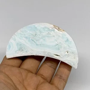 108.3g, 3.2"x1.5"x0.6", Caribbean Calcite Moon Crescent Gemstone, B33634 - Picture 1 of 12