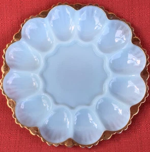 Blue Delphite Egg Platter - Picture 1 of 3