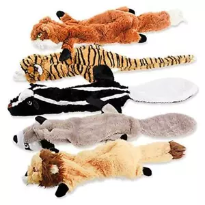 Dog Squeak Toys, No Stuffing Plush Dogs Chew Toy for Small Medium Large 5 Pack - Picture 1 of 7