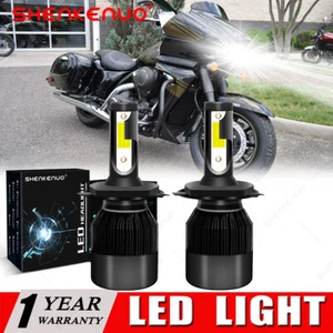 2 6000K LED Headlight bulbs for Kawasaki Motorcycle 2019 Vulcan 1700 Voyager ABS - Picture 1 of 12