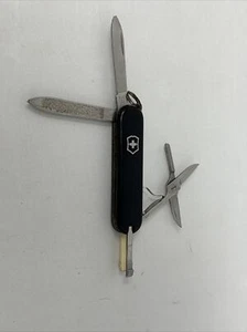 Victorinox Swiss Army Keychain Pocket Knife Very Sharp Complete Black - Picture 1 of 5