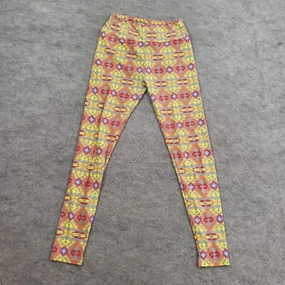 Lularoe Leggings Pants Womens Small Yellow Red Leggings Aztec Geometric  Ladies - Image 1 of 4