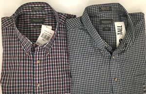 Men's Big & Tall 2XLT L/S Shirts Van Huesen Lot of 2 NEW W TAGS Easy Care Blend - Picture 1 of 11