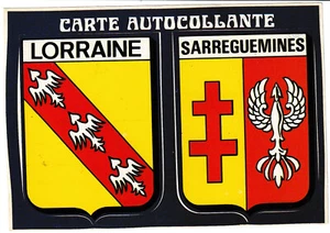Carte postale / écusson autocollant LORRAINE / SARREGUEMINES  Editions PIERRON - Imagen 1 de 2