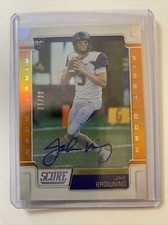 2019 Score Jake Browning Auto Rc First Down #d 7/10 Sick card!
