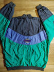 Picdor International 90's Vintage Mens Nylon Track Top Jacket Hype Multi Color 