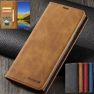 Leder Hülle Für Samsung S25 S24 Ultra S23 A16 A56 A55 Handy Tasche Schutz Case - Photo 1/45