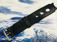 Vintage divers watch Black 19mm strap Fits Tropic type 1960s/70s NEW OLD STOCK..