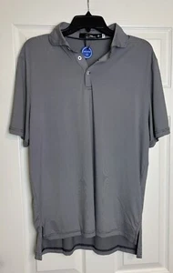 RLX Polo Ralph Lauren Men’s Size Med White Grey Stripe Moisture Wicking MSRP $98 - Picture 1 of 6