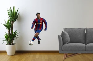 Ronaldinho Wall Sticker | Barcelona Removable Vinyl Soccer Decal Room Decor - Picture 1 of 2