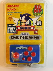 Sega Mega Drive Genesis Arcade Nano Sonic VideoGame Console 10 Games TV - Picture 1 of 6