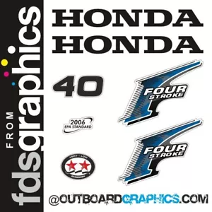 Honda BF40 40hp 4 stroke outboard engine decals/sticker kit - Picture 1 of 1