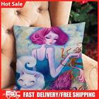 11Ct Printed Girl Cross Stitch Pillowcase Embroidery Pillow Cover Decoration