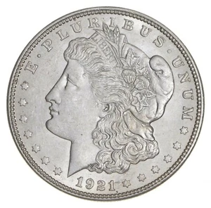 1921 Morgan Silver Dollar -AU/Unc - Almost Uncirculated - last year issue - Picture 1 of 1