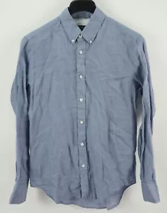 rag & bone 100% Linen Men's Small Long Sleeve Light Blue Button Down Shirt - Picture 1 of 11