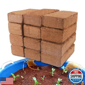 Coco Coir for Organic Coconut Coir- 12 Pack Coco Coir Brick- Coconut Soil wit - Picture 1 of 5