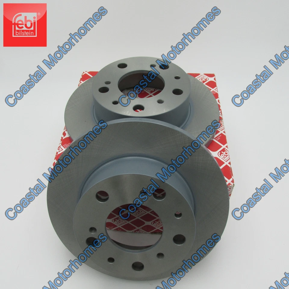 Fits Talbot Express Fiat Ducato Pair Brake Discs Peugeot J5 C25 256mm Febi x2 - Image 1 of 1