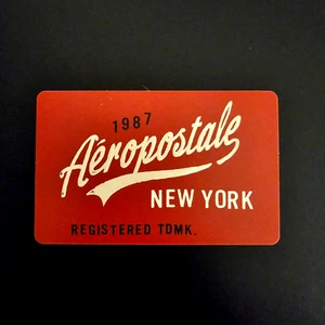 Aeropostale 1987 RED PAPER NEW COLLECTIBLE GIFT CARD $0 #6085 - Picture 1 of 1