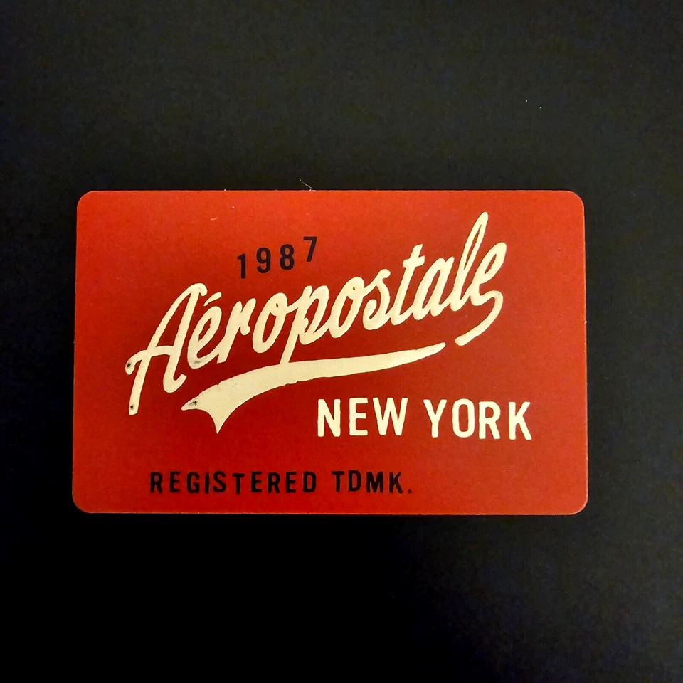 Aeropostale 1987 RED PAPER NEW COLLECTIBLE GIFT CARD $0 #6085 - Image 1 of 1