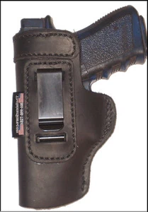 LT Springfield XDM 3.8 IWB Left Hand Black Gun Holster Size 4 Leather - Picture 1 of 1