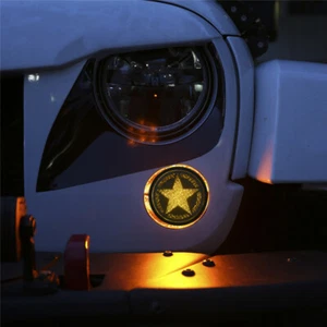 Pair Five Star Smoked Lens LED Turn Signal Lights Fit 2007-2018 Jeep Wrangler JK - Picture 1 of 9