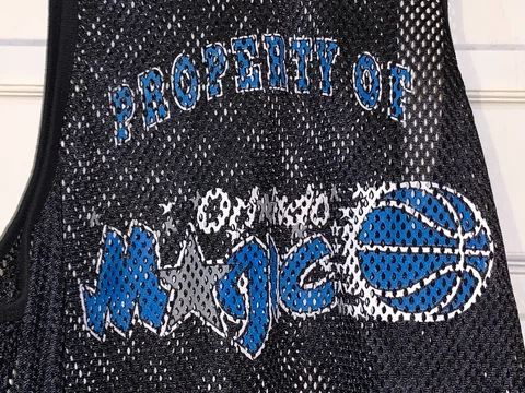 PROPERTY OF ORLANDO MAGIC VINTAGE MESH SHIRT SIZE XL CHEST IS 21" LENGTH 26" Cover