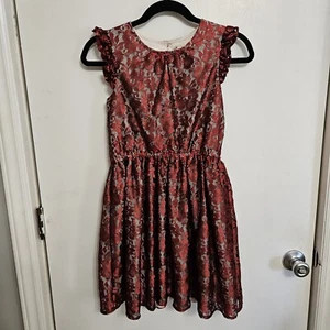 Cherokee Sleeveless Red Lace Fully Lined Dress Girls Size Large - Picture 1 of 7