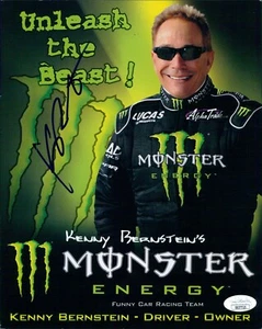 Kenny Bernstein Funny Car Signed 8x10 Promo Cardstock Photo JSA Authenticated - Picture 1 of 2
