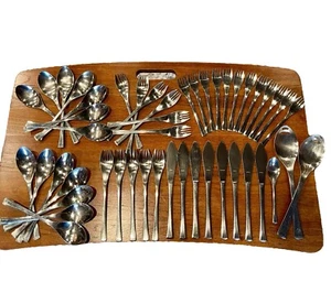 Vintage 48 Teile Elypsis AMC AS16 Edelstahl Besteck glänzend Italien 1970’s - Bild 1 von 24