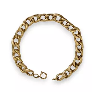 14K GELBGOLD LINK KETTENARMBAND 7" - Bild 1 von 5