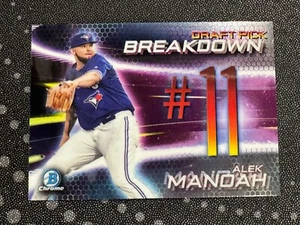 2019 Bowman Draft ALEK MANOAH Draft Pick Breakdown #BSB-AM Toronto Blue Jays - Picture 1 of 1