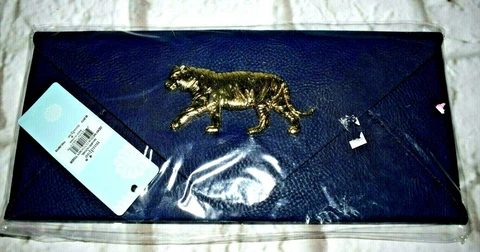 Auburn Tiger Game Day Medallion Envelope Clutch Navy by Mud Pie Magnetic Closure Cover