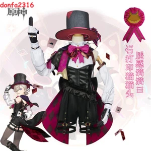 Lyney Cosplay for Genshin Impact Costume Halloween Outfits Uniform Party Gift - Picture 1 of 21