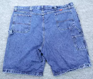 Wrangler Shorts Mens 44x9 Blue Denim Carpenter Baggy Skater Y2K Jorts Tag 44 - Picture 1 of 12