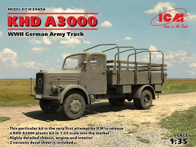 Khd A3000, WWII German Truck 1:35 Plastic Model Kit ICM - Immagine 1 di 2
