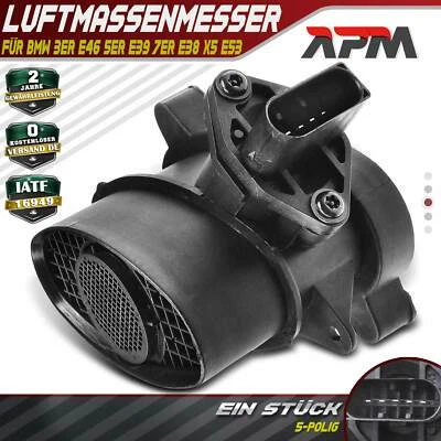 Mass Air Flow Sensor LMM For BMW 3 Series E46 318d 320d 5 Series E39 520d-530d 7 Series E38 X5 E53  - Image 1 of 4