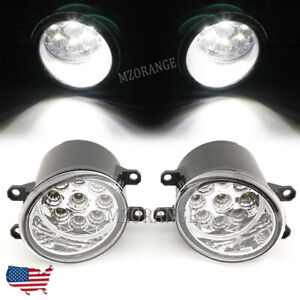 Pair Fog Lights Driving Lamp LED Right & Left Side Car Accessories Replacement