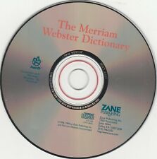 The Merriam Webster Dictionary by Zane Publishing for WIN95/MAC ~ 1996 ~ CD-ROM