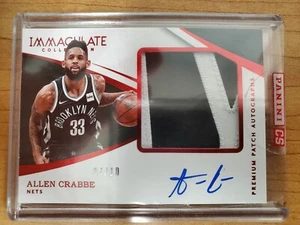Parche automático Panini Immaculate Premium Red 2017-18/10 Allen Crabbe #PP-ACB - Imagen 1 de 2