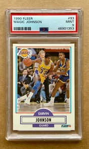 1990-91 FLEER MAGIC JOHNSON #98 GRADED PSA 9 MINT - Picture 1 of 3