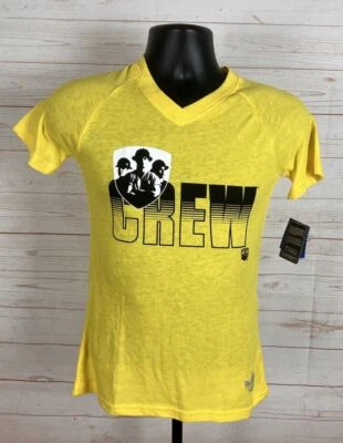 Camisa Columbus Crew Jóvenes Niñas Grande (14) Amarilla Manga Corta Adidas Nueva Foto 1 de 4