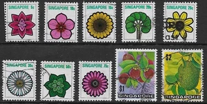 Singapore, Flowers & Fruit, SG121 - 222, up to $2 , Used - Picture 1 of 1