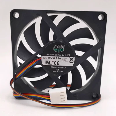 1 PCS  COOLER MASTER Fan  A8010-27CB-3AN-F1   DC12V 8010 8CM 4pin  cooling fan - Image 1 of 3