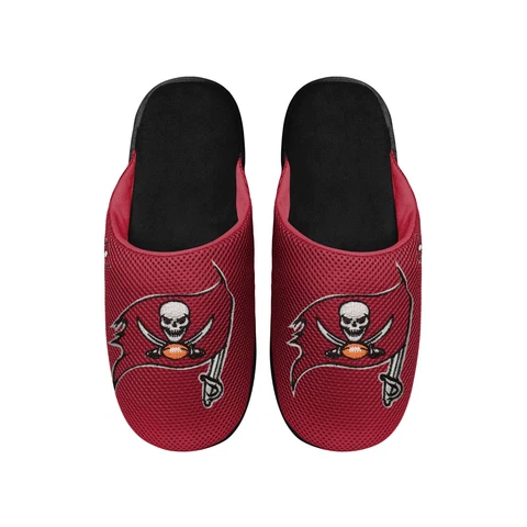Tampa Bay Buccaneers 2022 NFL Men's Big Logo Mesh Slide on Slipper FREE SHIP Cover