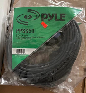 Cable de altavoz Pyle PPSS50 Speakon macho a Speakon macho 50 pies calibre 12 50' - Imagen 1 de 2