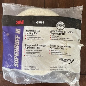 3M 05703 Superbuff III 9” Double-Sided Buffing Pad Wool New - Picture 1 of 2