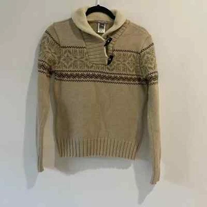 THE NORTH FACE WOMENS Sweater Wool Patch Never Stop Exploring Color Beige Medium - Picture 1 of 9