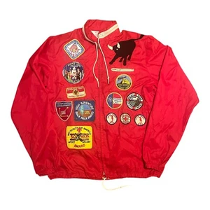 Vintage 1970s True Vintage Boy Scouts of America patched Windbreaker Jacket - Picture 1 of 6