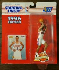 1996 Extended ALLEN IVERSON Starting Line-up Rookie SIXERS Sealed Free Shipping